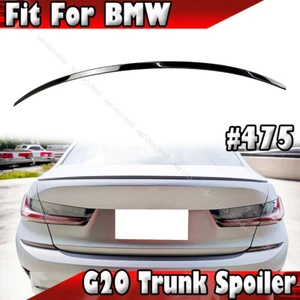19-25 Paint Black Fits BMW G20 G80 4D OE Type Rear Trunk Spoiler Wing - Foto 1 di 3