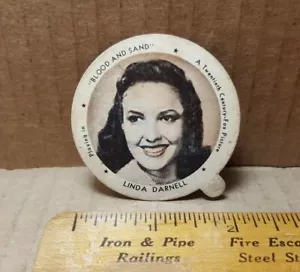 Vintage Ice Cream Dixies Lid - Linda Darnell (2 Of 2) - Picture 1 of 5