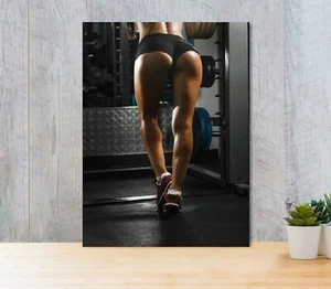 Girl Posing in Gym Photograph  5mm thick Plastic Poster Ready to Hang 45x60cm - Imagen 1 de 3