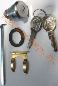 NEW Chevrolet GM Chrome Trunk/Deck/Boot Lock Key Cylinder W/2 OEM Keys To Match - Picture 1 of 1