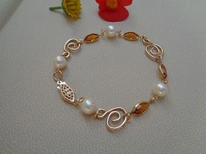 Citrin Armband 585 Gold Filled - Bild 1 von 10