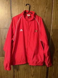 Adidas Louisville Cardinals Water Resistant Zip Up Jacket Mens XL - Picture 1 of 6