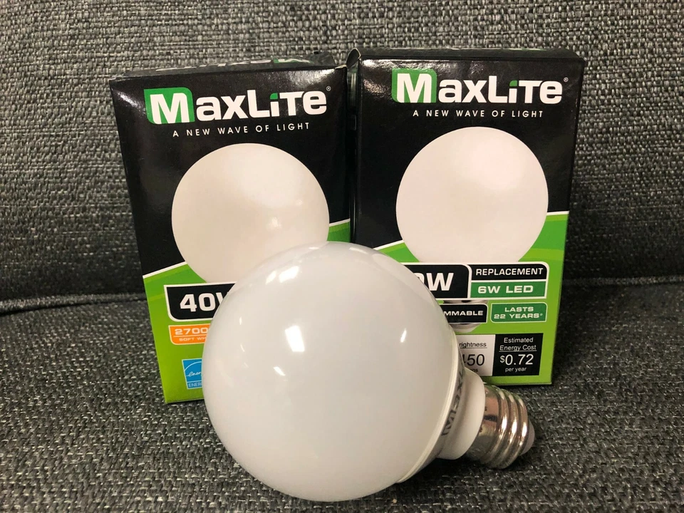 MaxLite 6G25DLED27/G2 Set Of 2, 6 Watt Dimmable Medium (E26) LED - White - Image 1 of 1