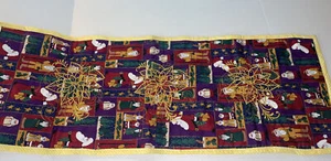 Weihnachtsmann Nikolaus Tischläufer bestickt Wende Weihnachtsstern 36x13 - Bild 1 von 15