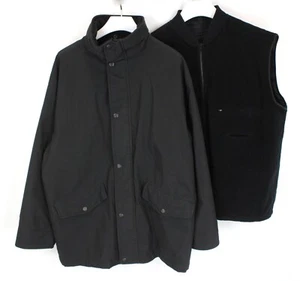 Gant Nylon Double Decker Jacke Herren Groß 2in1 Abnehmbar Weste Versteckt Kapuze - Bild 1 von 17