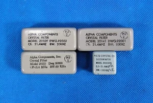Alpha Components Crystal Filter 20109/20141/20110 prezzo 4 pezzi! - Foto 1 di 3