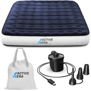 Active Era® Luxury Queen Air Mattress with USB Rechargeable Pump & Travel Bag - Picture 1 of 7