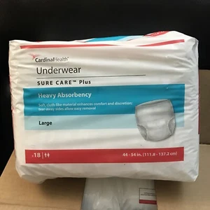 1 Lot 4 Packs Health Sure Care Plus Underwear Heavy Absorbency Size Large - Picture 1 of 3