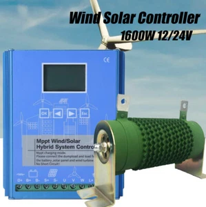 Regolatore di carica ibrido solare eolico 1600W MPPT 12/24V con carico di scarico - Foto 1 di 12