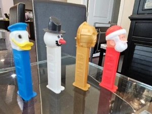 Dispensadores Pez vintage Pato Donald, Santa, muñeco de nieve, 1997 C3po - Imagen 1 de 6