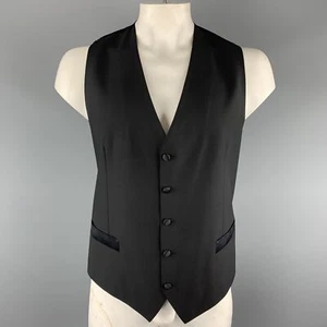 DOLCE & GABBANA taglia 44 gilet nero misto lana a pois con bottoni sul retro - Foto 1 di 7