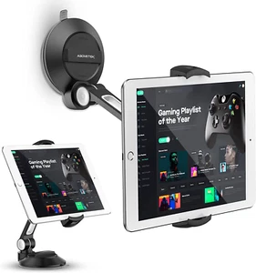Ipad Suction Mount, Phone Tablet Stand Holder with Suction Cup Fits 4"-11" Table - Picture 1 of 12