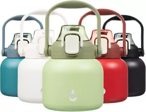 Insulated Water Bottles with Straw, 20 Oz Cute Water Bottles with Handle, BPA Fr - Picture 1 of 12