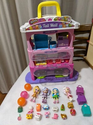 4x Shopkins DOLLS Clothes Shoes + Shopping TALL MALL + SHOPPIES BagsToys LOT - - image 1 of 4