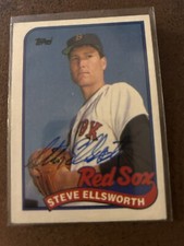 Steve Ellsworth - Boston Red Sox 1989 Topps AUTOGRAPHED