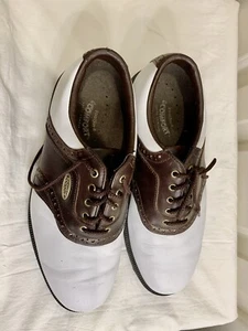 FootJoy Originals eComfort Golf Shoes 57760, Men’s size 8.5 W, Brown/White - Picture 1 of 5