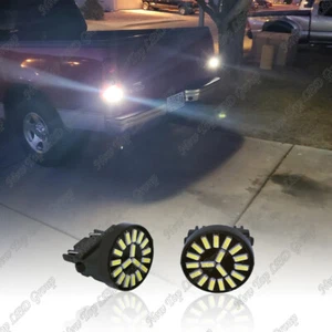 2 x 3157 3156 White Backup Reverse LED Lights For 1999 - 2013 Chevy Silverado - Bild 1 von 12