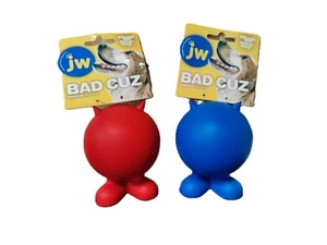 Set of 2 Dog Toys. JW Bad Cuz Squeak me MEDIUM - 2 PACK. No toxic. 3x3x4h" - Picture 1 of 5