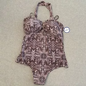 One Piece Swimsuit Womens 16 Swimsuits for All Floral Print - Picture 1 of 4