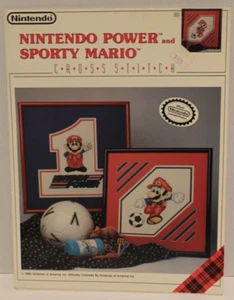 Nintendo Power and Sporty Mario Cross Stitch Pattern Book 9009 - Picture 1 of 5