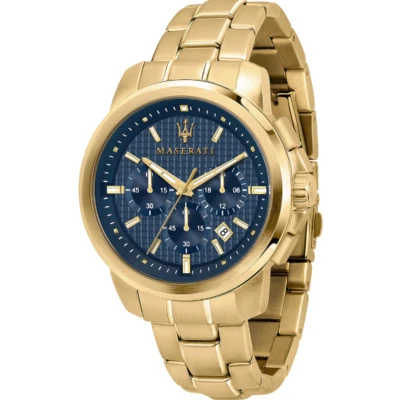 Maserati Successo Chronograph Blue Dial Gold Men’s Watch R8873621021 - Image 1 of 3