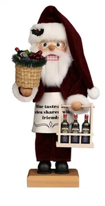RARE!! 0-862 ULBRICHT VINTAGE WINE SANTA NUTCRACKER BRAND NEW - Picture 1 of 3