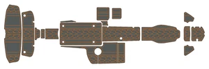 2010-2014 Yamaha 240&242 Lounger Swim Platform Cockpit Boat EVA Teak Floor Pads - Foto 1 di 24