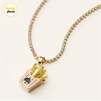 NUEVO CON ETIQUETAS Collar Tenis French Fry Charm - Kate Spade NY Target Dorado NUEVO EN CAJA Foto 1 de 4