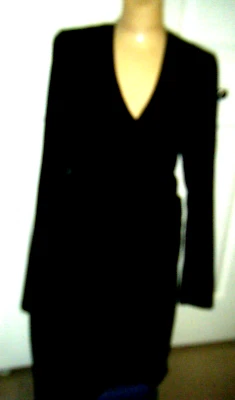 Charlotte Russe BLACK LONG SLEEVE CROSSOVER DRESS SIZE 2X - Image 1 of 4