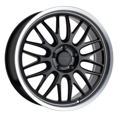 PETROL P4C 20X8.5 5X108 Offset 40 Gloss Black w/ Machined Lip (Quantity of 1) - Image 1 of 4