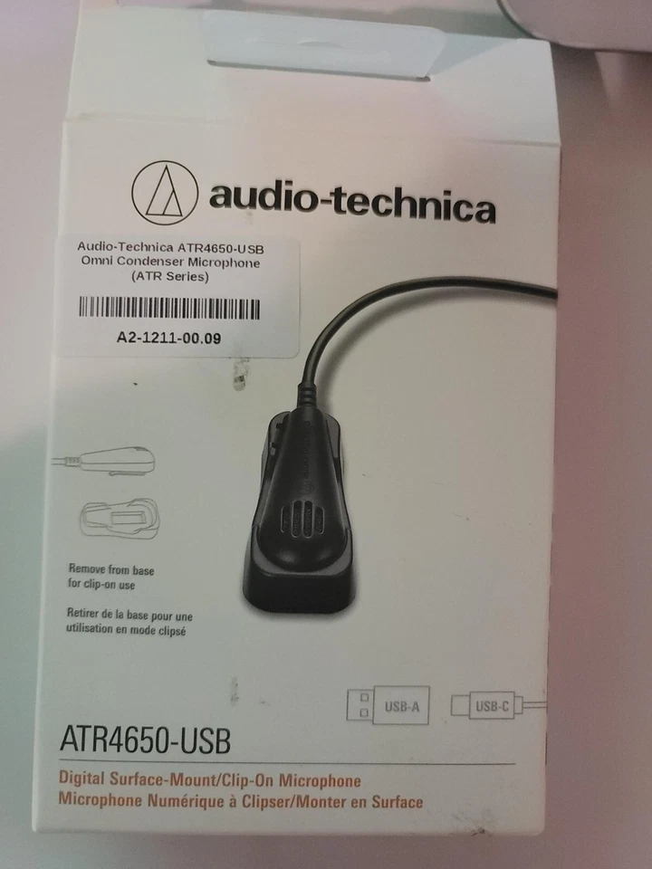 Audio Technica Atr4650 USB Omni Condenser Microphone ATR Series