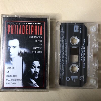 Philadelphia Original Soundtrack Cassette Springsteen Gabriel Ram Sade Callas - Image 1 of 4