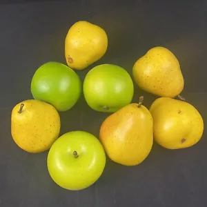 Pere Mele Frutta Finta Artificiale Lotto 8 Giallo Verde - Foto 1 di 5