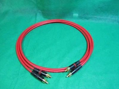 5 Ft Pair Canare L4E6S Red Star Quad RCA to RCA HIFI Audio Cable. - Image 1 of 3