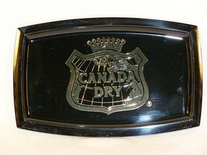 Vintage Canada Dry Black Plastic Bar Tip Tray or Dresser Top Holder - NOS - Picture 1 of 1