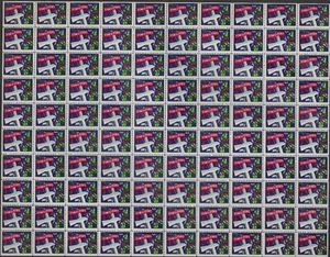 USA 1949 MNH CHRISTMAS SEALS FULL SHEET OF 100 PERF 12 1/2 - Picture 1 of 1