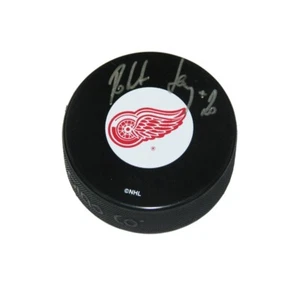 ROBERT LANG Signed Detroit Red Wings Puck - Picture 1 of 1