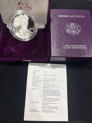 Dólar American Silver Eagle 1987 prueba S $1 Foto 1 de 4
