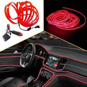 5M/1T4 Car Decor LED Atmosphere Wire Light Strip Lamps Car Interior Accessories - Foto 1 di 19