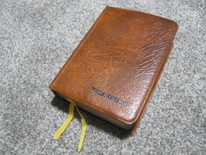 Vintage 70's 1979 LDS Mormon HOLY BIBLE Brown Calfskin Leather 5x7" Scriptures - Picture 1 of 16