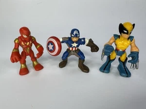 Playskool Imaginext Marvel Super Hero Adventures Captain America Wolverine - Picture 1 of 3