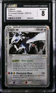 Pokemon Lugia EX 105/115 EX Unseen Forces CGC 8 casi nuevo-como nuevo (fuerte) - Imagen 1 de 3