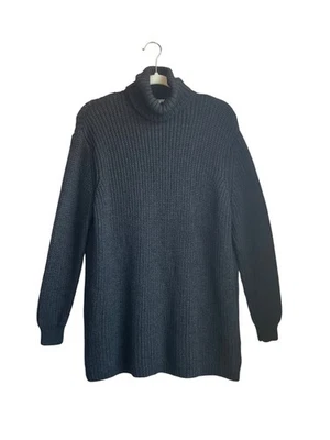 VTG DKNY Unisex Small Black Chunky Oversized Turtleneck Sweater Wool - Image 1 of 4