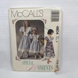McCalls 4804 Girls Dress Special Moments Pattern 6 *Uncut - Picture 1 of 4