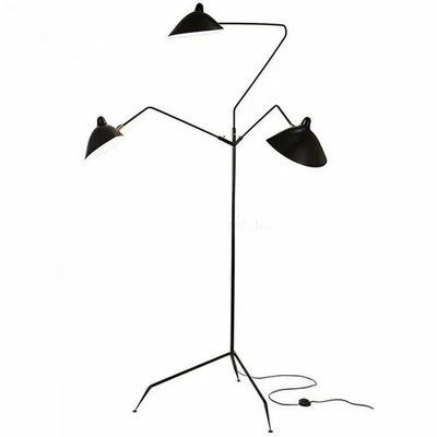 Modern Black Large Floor Lamp Lighting Classic Light Large Reading Fish Fixture - Image 1 of 4