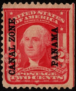 Canal Zone Stamp Scott # 5 Mint F-VF - 5 Cents Carmine George Washington Issue - Picture 1 of 1