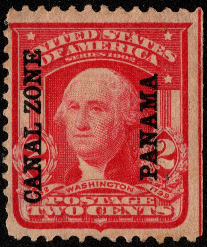 Canal Zone Stamp Scott # 5 Mint F-VF - 5 Cents Carmine George Washington Issue - Image 1 of 1
