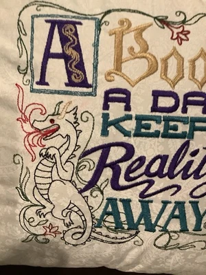 Decorative Machine Embroidered Pillow - Image 1 of 3