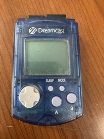 Sega Dreamcast VMU Visual Memory HKT-7000 Blue ~ Needs Batteries