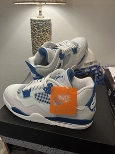 Size 13 - Nike Air Jordan 4 Retro Military Blue 2024 Men's Shoes - Ships Now - Picture 1 of 4